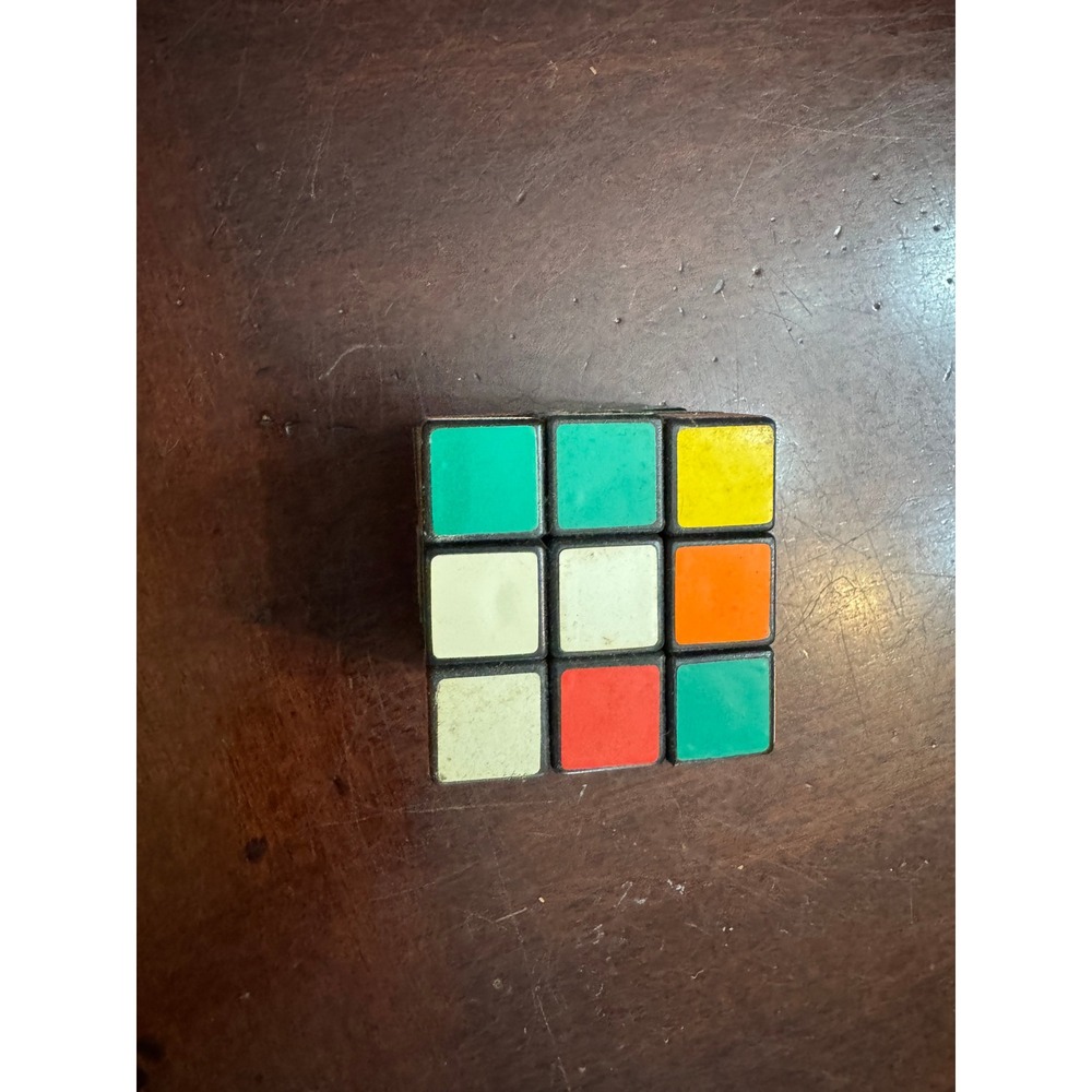 Vintage Rubiks Cube 3x3 Classic Puzzle Game Retro Handheld Toy Multi Color